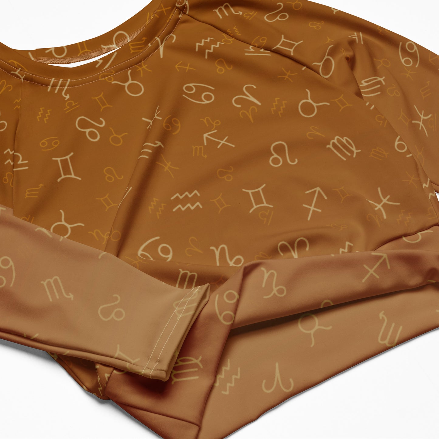 Astro Terra (Signs) Long Sleeve Crop Top
