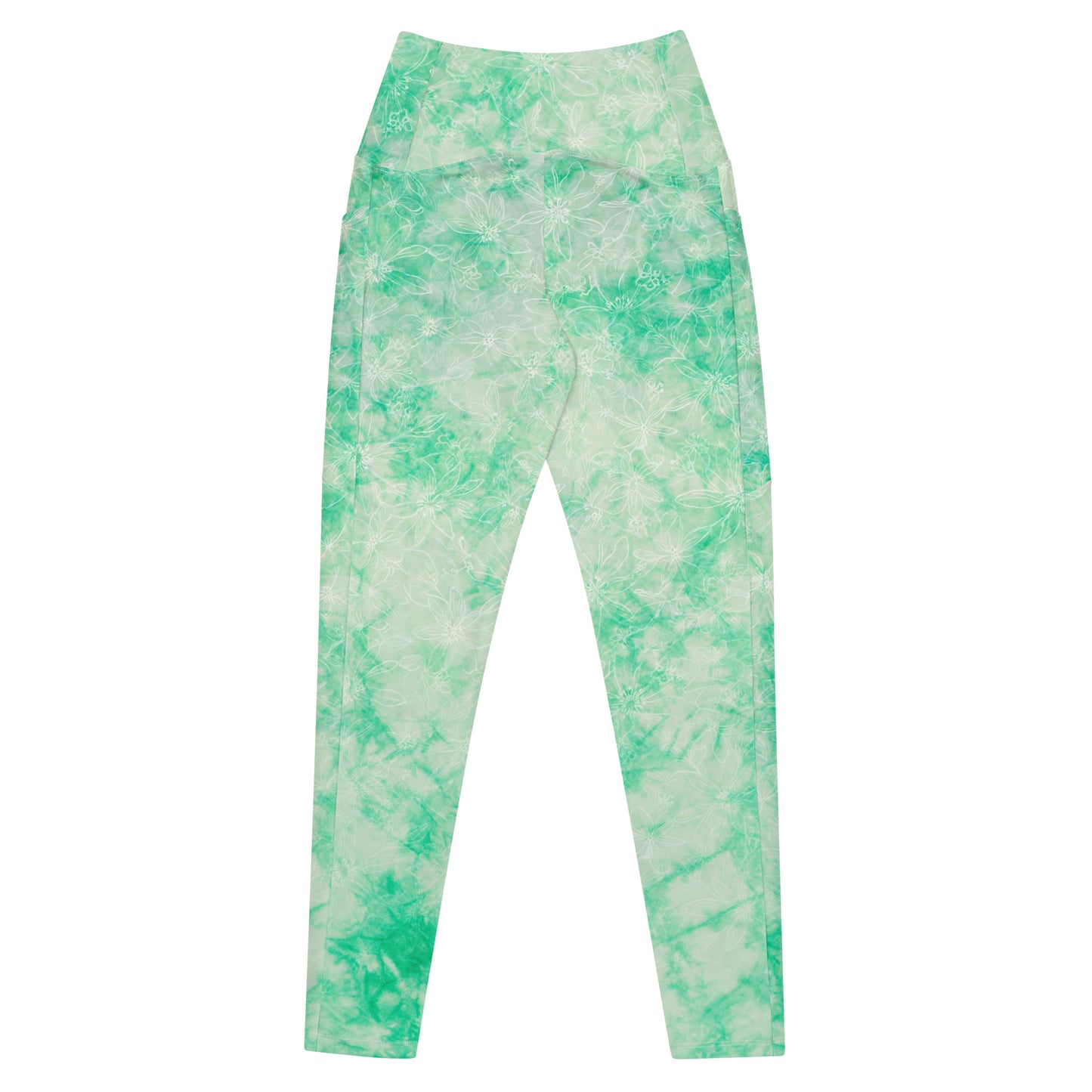 Botanical Batik Crossover Leggings with Pockets