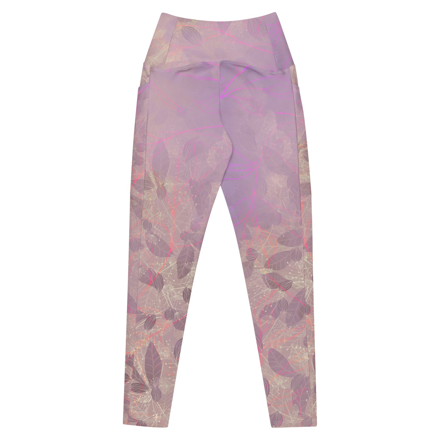 Whispering Dandelion Crossover Leggings with Pockets