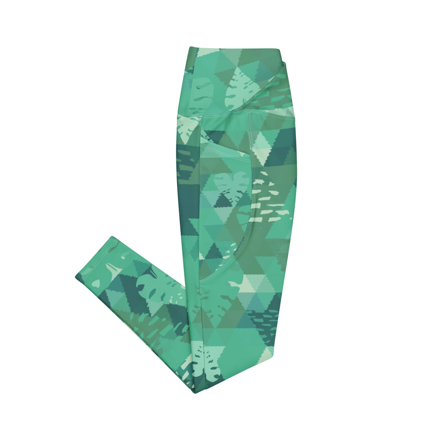 Triangle Grove Crossover Leggings with Pockets