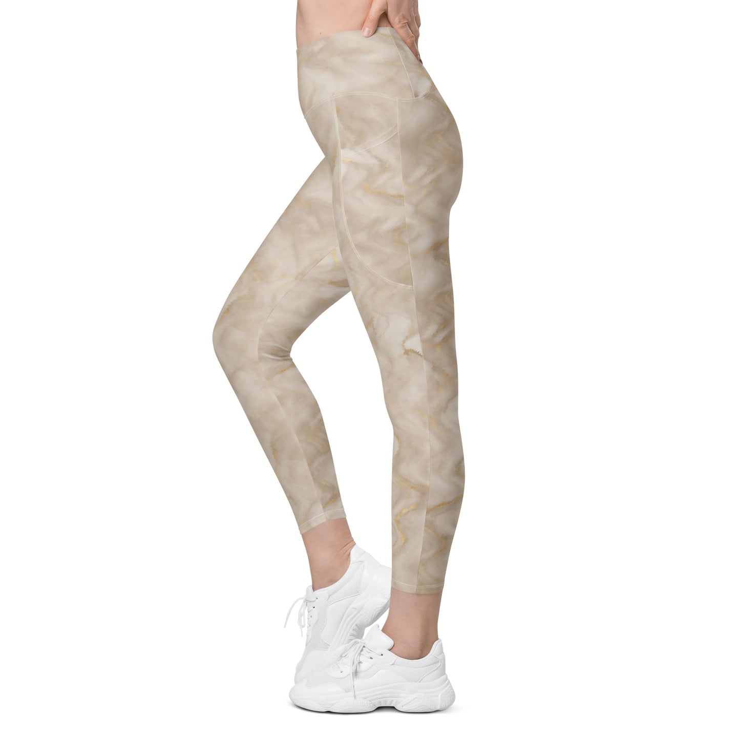 Marble Glow Leggings with Pockets
