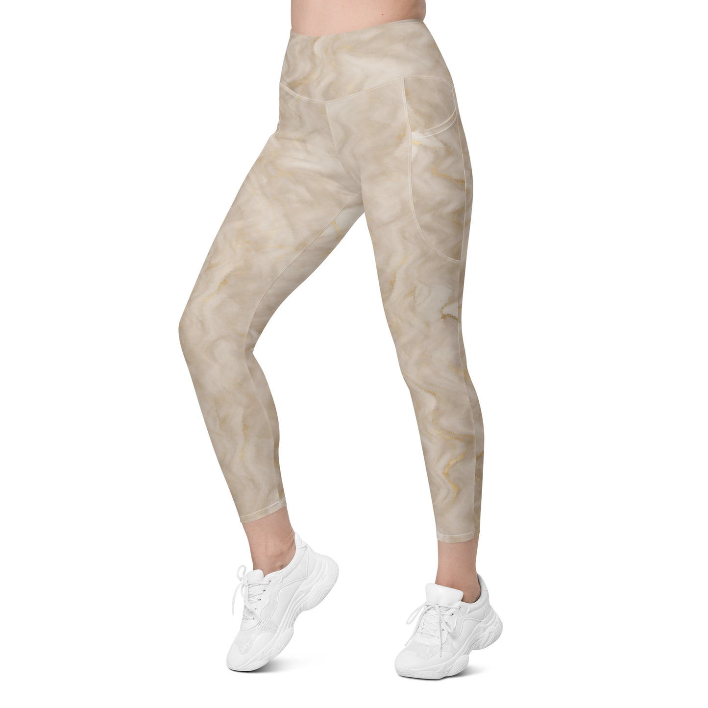 Marble Glow Leggings with Pockets