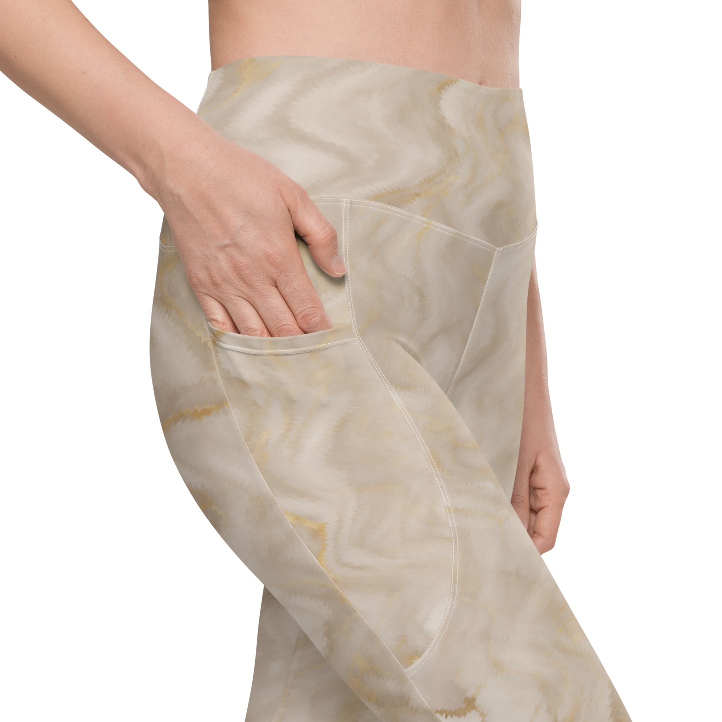 Marble Glow Leggings with Pockets