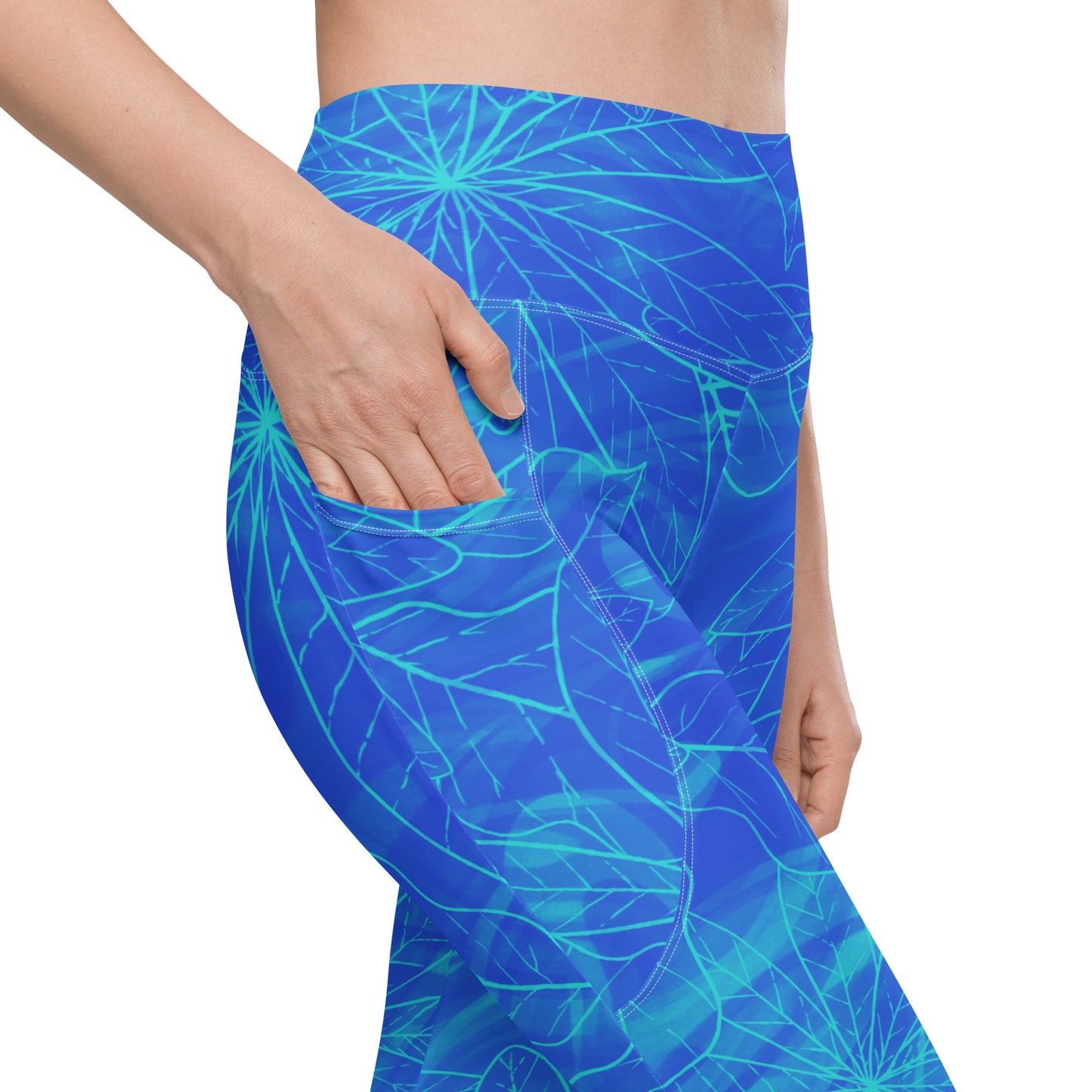 Aqua Pulse Leggings with Pockets