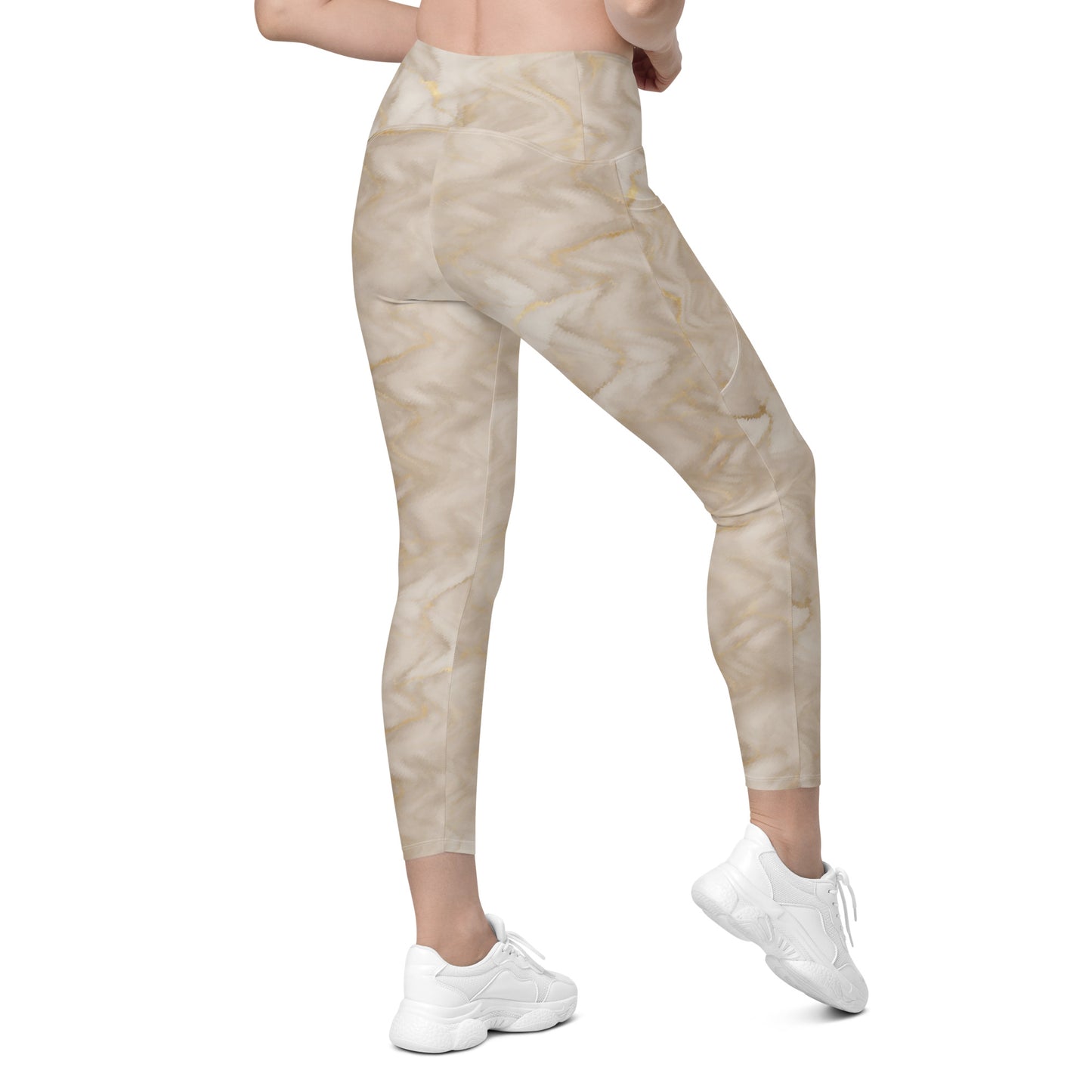 Marble Glow Leggings with Pockets