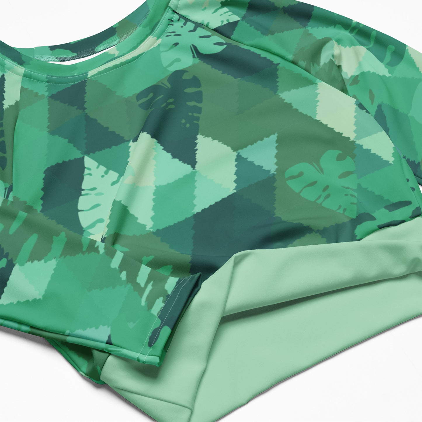 Triangle Grove Long Sleeve Crop Top